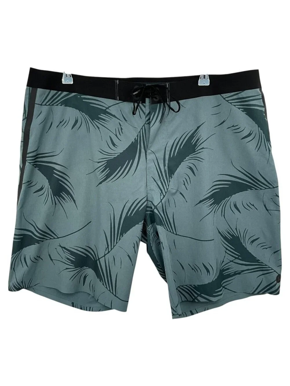Vuori Knox Boardshorts Mens 36 Green Palm Stretch Pockets Swim Surfing Beach